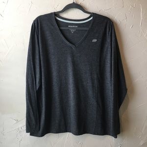 Marika tek dry-wik long sleeve v-neck